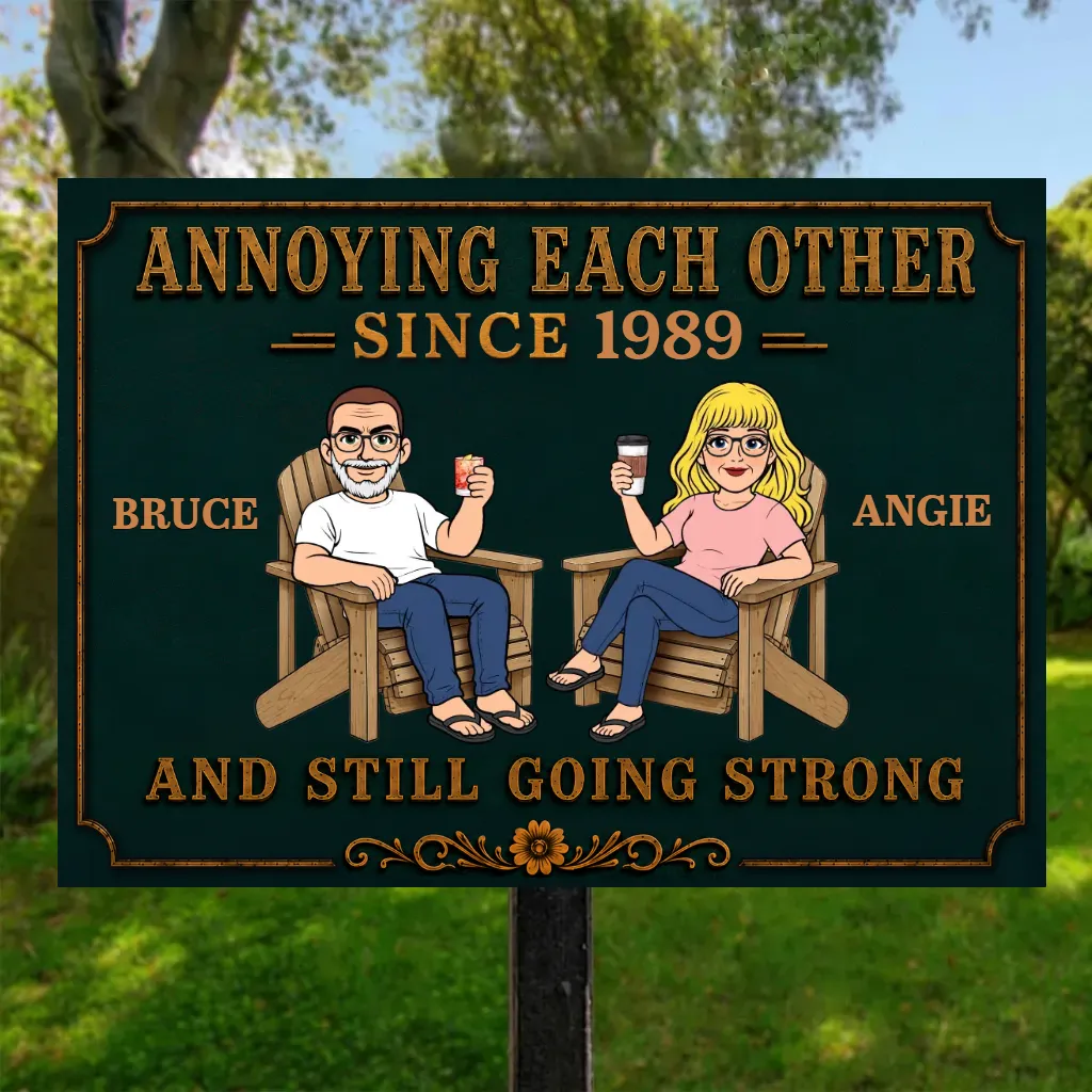 Personalized Home Decor Metal Sign - Anniversary Wedding Gifts For Couple - Still Driving Each Other Crazy
