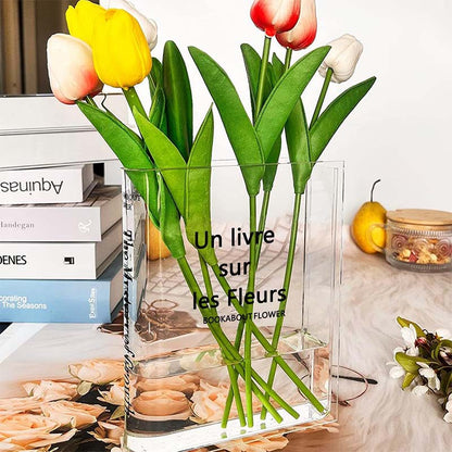 Transparent Book Vase